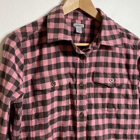 CARHARTT Pink Checkered Flannel Shirt - Picture 5 of 6